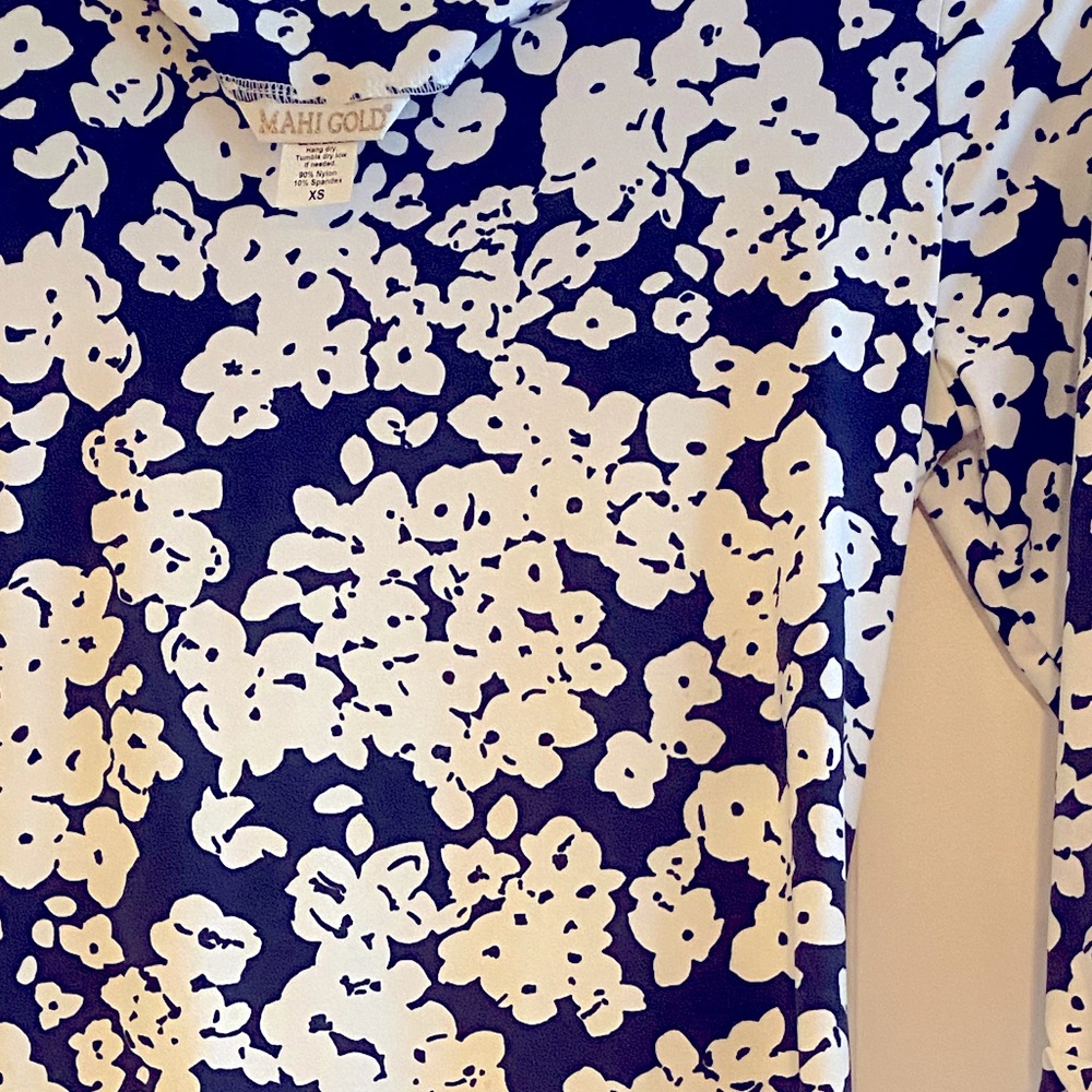 Navy and white Mahi Gold A line dress